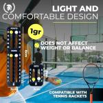 GLADIATOR PADEL Tennis and Padel Score Keeper for Rackets Ultra-Light 3M Adhesive Tennis Racket Score Tracker and Set Scorer Must Have Tennis Accessories for Women, Men and Kids