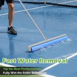 Montex Tennis Court Squeegee, Foam Tennis Sponge Roller, Lightweight Quick Clearing Tools for Tennis Basketball Sports Court, Silver