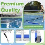 Montex Tennis Court Squeegee, Foam Tennis Sponge Roller, Lightweight Quick Clearing Tools for Tennis Basketball Sports Court, Silver