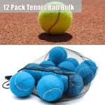 Magicorange Tennis Balls, 12 Pack Advanced Training Tennis Balls Practice Balls, Pet Dog Playing Balls, Come with Mesh Bag for Easy Transport, Good for Beginner Training Ball (Light Blue)