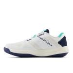 New Balance Men's FuelCell 796 V4 Tennis Shoe, White/Nb Navy/Cyber Jade, 8 M