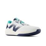 New Balance Men's FuelCell 796 V4 Tennis Shoe, White/Nb Navy/Cyber Jade, 8 M
