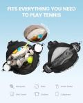 Sucipi Tennis Bag, Quilted Tennis Sling Crossbody Backpack, Water Resistant Tennis Racket Bags for Women Men, Suitable for Pickleball Tennis Badminton