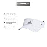 adidas Superlite, Sun Visor Hat for Women, Sport Performance, Outdoor Activities, White/Silver Reflective/2.0, One Size