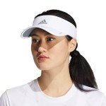 adidas Superlite, Sun Visor Hat for Women, Sport Performance, Outdoor Activities, White/Silver Reflective/2.0, One Size