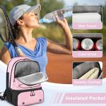 Arcoyard Tennis Bag, Large Tennis Bags For Women, Tennis Backpack with Ventilated Shoe Compartment and Insulated Pocket, Hold 2 Tennis Pickleball Rackets, Tennis Pickleball Balls and More (pink)