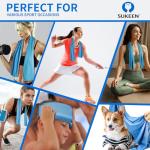 Sukeen [4 Pack Cooling Towel (40"x12"), Ice Towel, Soft Breathable Chilly Towel, Microfiber Towel for Yoga, Sport, Running, Gym, Workout,Camping, Fitness, Workout & More Activities