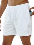 NORTHYARD Men's 5" Athletic Running Shorts Workout Gym Quick Dry Shorts Lightweight Mesh Tennis Shorts for Men Exercise White