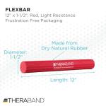 THERABAND FlexBar, Tennis Elbow Therapy Bar, Relieve Tendonitis Pain & Improve Grip Strength, Resistance Bar for Golfers Elbow & Tendinitis, Red, Light, Beginner
