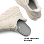 ALLSWIFIT Women's Slip On Walking Shoes Running Comfortable Tennis Breathable Non Slip Athletic Gym Workout Cross Training Fashion Sneakers,Size 7,Ivory,SARR034W