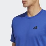 adidas Men's Essentials Feel Ready Training T-Shirt, Lucid Blue/Semi Lucid Blue/Black, X-Large
