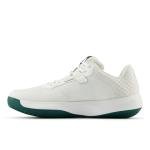 New Balance Women's 696 V6 Tennis Shoe, White/Marsh Green, 8.5 M