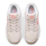 New Balance Women's Coco Delray V2 Hard Court Tennis Shoe, Bisque/Urgent Red, 8 M