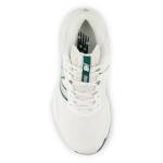 New Balance Women's 696 V6 Tennis Shoe, White/Marsh Green, 8.5 M