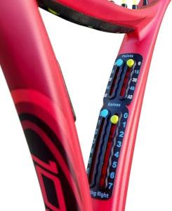 Scoring Right Portable Tennis Racket and Padel Scorekeeper, Easily Mounted Small Score Board to Keep Score of Points, Games, and Sets, ITF Conforming and Lightweight Mini Score Keeper, 1.9g, Black