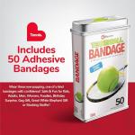 BioSwiss Bandages, Tennis Ball Shaped Self Adhesive Bandage, Latex Free Sterile Wound Care, Fun First Aid Kit Supplies for Kids, 50 Count