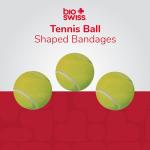 BioSwiss Bandages, Tennis Ball Shaped Self Adhesive Bandage, Latex Free Sterile Wound Care, Fun First Aid Kit Supplies for Kids, 50 Count