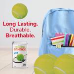 BioSwiss Bandages, Tennis Ball Shaped Self Adhesive Bandage, Latex Free Sterile Wound Care, Fun First Aid Kit Supplies for Kids, 50 Count