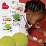 BioSwiss Bandages, Tennis Ball Shaped Self Adhesive Bandage, Latex Free Sterile Wound Care, Fun First Aid Kit Supplies for Kids, 50 Count