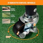 ShelfElites Premium Tennis Ball Hopper Cart - 160 Balls Capacity Pickleball Basket with Detachable Bag, Locking Wheels & Side Pockets for Training & Coaching - Heavy Duty & Multi-Sport-Ball Cart