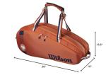 Wilson Roland Garros Team Tennis Racket Bag - Clay/Navy, Holds up to 6 Rackets