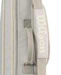 WILSON 2025 Team Tennis Racket Bag - Oats/Red, Holds up to 3 Rackets