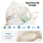 Mosthink Tennis Bag, Pickleball Bags for Women Water-Resistant and Machine Washable Tennis Racket Backpack, Lightweight Sports Bag for Pickleball, Badminton (White)