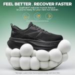 ALLSWIFIT Women's Road Running Shoes Cushion Tennis Shoes Non-Slip Comfortable Lightweight Gym Workout Athletic Arch Support Walking Sneakers Active5K,Size 8.5,All Black,AWUMRS2503