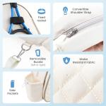 Mosthink Tennis Bag, Pickleball Bags for Women Water-Resistant and Machine Washable Tennis Racket Backpack, Lightweight Sports Bag for Pickleball, Badminton (White)