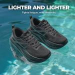 ALLSWIFIT Women's Road Running Shoes Cushion Tennis Shoes Non-Slip Comfortable Lightweight Gym Workout Athletic Arch Support Walking Sneakers Active5K,Size 8.5,All Black,AWUMRS2503