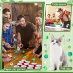 Soulchen 24 Pcs St Patrick's Day Table Tennis Balls Bulk 40 mm Shamrock Clover Green Hat Table Tennis Ball Novelty Funny Balls Toys Accessories for St Patricks Day Game Birthday Gift Party Decoration