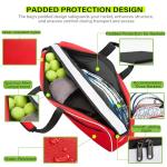 UNIHIMAL Tennis Bag for Men Women Holds 3 Rackets， Large Capacity Racquet Bags with Protective Pad, Removeable Shoulder Strap