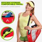 UNIHIMAL Tennis Bag for Men Women Holds 3 Rackets， Large Capacity Racquet Bags with Protective Pad, Removeable Shoulder Strap