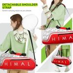 UNIHIMAL Tennis Bag for Men Women Holds 3 Rackets， Large Capacity Racquet Bags with Protective Pad, Removeable Shoulder Strap