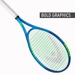 HEAD Ti. Conquest Tennis Racket - Pre-Strung Head Light Balance 27 Inch Racquet - 4 3/8 in Grip,Blue