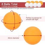 Glymnis Ping Pong Paddles Set of 4 Table Tennis Rackets with 8 Balls, Storage Case for Indoor Outdoor Table Tennis Paddle Game Accessories