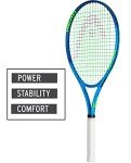 HEAD Ti. Conquest Tennis Racket - Pre-Strung Head Light Balance 27 Inch Racquet - 4 3/8 in Grip,Blue