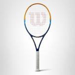 Wilson Profile Adult Recreational Tennis Racket - Grip Size 2 - 4 1/4", Blue/Orange