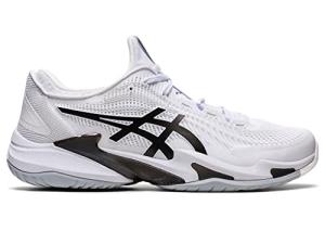 ASICS Men's Court FlyteFoam 3 Tennis Shoes, 11, White/Black