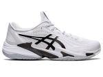 ASICS Men's Court FlyteFoam 3 Tennis Shoes, 11, White/Black