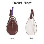 Zenthara Tennis Bag with Organized Compartments Leather, Detachable & Adjustable Shoulder Strap, Tennis Backpack with Velcro Racket Holder, Fits Tennis, Squash & Badminton Rackets (Brown)