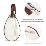 Zenthara Tennis Bag with Organized Compartments Leather, Detachable & Adjustable Shoulder Strap, Tennis Backpack with Velcro Racket Holder, Fits Tennis, Squash & Badminton Rackets (Brown)