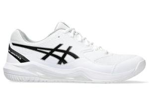 ASICS Men's Gel-Dedicate 8 Tennis Shoes, 10, White/Black