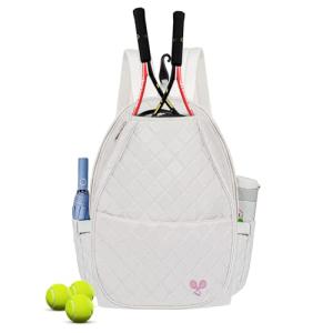 YEEGO DIRECT Tennis Bags for Women, Tennis Backpack Pickleball Racket Bags,Waterproof Sling Bag,Suitable for Pickleball Tennis Badminton, Gifts for Women Men (White)