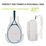 YEEGO DIRECT Tennis Bags for Women, Tennis Backpack Pickleball Racket Bags,Waterproof Sling Bag,Suitable for Pickleball Tennis Badminton, Gifts for Women Men (White)