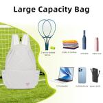 YEEGO DIRECT Tennis Bags for Women, Tennis Backpack Pickleball Racket Bags,Waterproof Sling Bag,Suitable for Pickleball Tennis Badminton, Gifts for Women Men (White)
