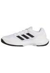 adidas Men's Gamecourt 2 Tennis Shoes, White/Core Black/White, 9