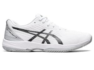 ASICS Men's Solution Swift FlyteFoam Tennis Shoes, 13, White/Black