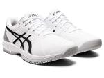 ASICS Men's Solution Swift FlyteFoam Tennis Shoes, 13, White/Black