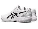 ASICS Men's Solution Swift FlyteFoam Tennis Shoes, 13, White/Black